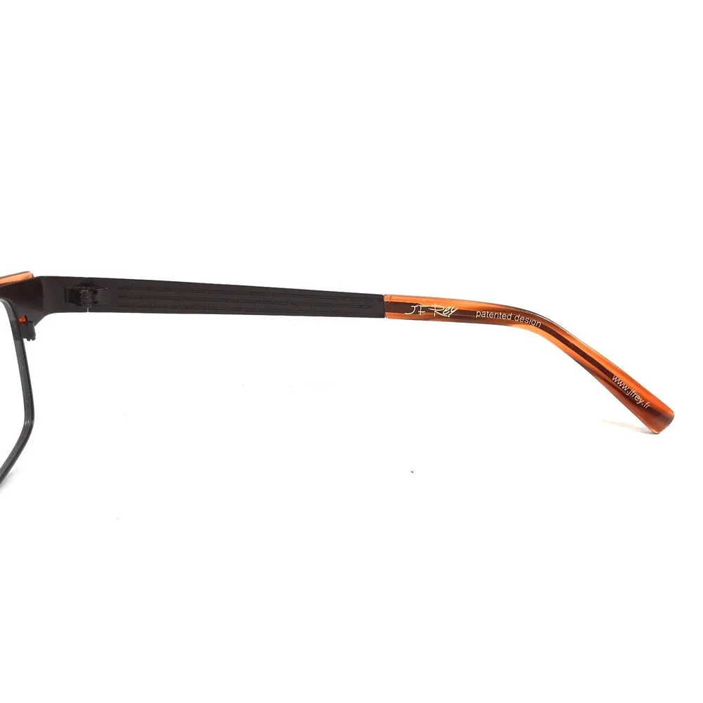 J.F. Rey Eyeglasses Frames JF2553 9060 Matte Brown Orange Horn 52-19-140